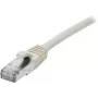 Cavo patch EXERTIS CONNECT Cat 6A S/FTP, 0,5m, grigio, scarico di trazione slim 858403