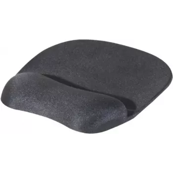 EXERTIS CONNECT Tappetino mouse con poggiapolsi in gel, nero, 250 x 200 mm, base antiscivolo, bordi cuciti 190469