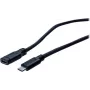 EXERTIS CONNECT Cavo di prolunga USB 3.1 Gen 1 USB-C, maschio su femmina, 2 m, 5 Gbit/s, nero 150341