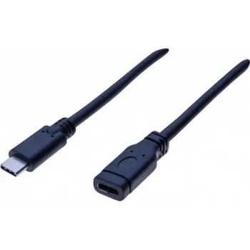 EXERTIS CONNECT Cavo prolunga USB 3.1 Gen 2 USB-C 1m maschio a femmina 10Gbps 100W PD video 4K nero 532495
