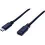 EXERTIS CONNECT Cavo prolunga USB 3.1 Gen 2 USB-C 1m maschio a femmina 10Gbps 100W PD video 4K nero 532495