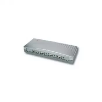 EXSYS EX-1163 hub USB 2.0 a 4 porte con alimentatore, plastica, nero
