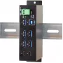 EXSYS EX-1197HMS Hub industriale per guida DIN USB 3.1 Gen 1 7 porte con alimentazione DC