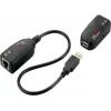 EXSYS EX-1441-2 Extender Gigabit Ethernet su kit coassiale, portata 1000m, case in metallo, nero