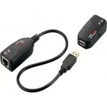 EXSYS EX-1441-2 Extender Gigabit Ethernet su kit coassiale, portata 1000m, case in metallo, nero