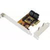 EXSYS EX-3517 scheda controller SATA III PCIe x2 7 porte - ASMedia ASM1062 + JMicron JMB575S, 6Gbps, staffa low-profile inclusa