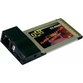 EXSYS EX-6606E adattatore combo CardBus 10/100 Ethernet + USB 1.1 + FireWire 400