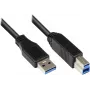 EXSYS EX-K1502 cavo USB 3.2 Gen 1, USB-A a USB-B, 0,5 m, nero