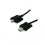 EXSYS EX-K1552V Cavo USB 2.0, connettore maschio Type-A a connettore maschio Type-B con viti zigrinate, 2 m, nero