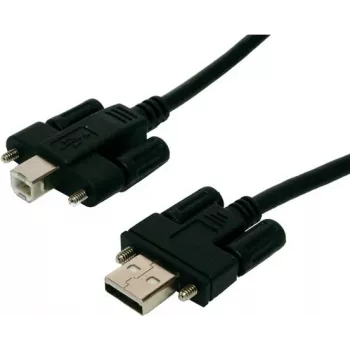 EXSYS EX-K1555V cavo USB 2.0, connettore maschio Type-A su connettore maschio Type-B con viti zigrinate, 5 m, nero