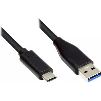 EXSYS EX-K1584-1.0 cavo USB 3.2 Gen 1 Type-A a Type-C, 1 m, nero