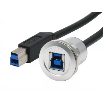 EXSYS cavo adattatore per montaggio a pannello connettore femmina USB-B a connettore maschio USB-B, USB 3.2 Gen 1, 30 cm, case in metallo EX-49187