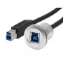 EXSYS cavo adattatore per montaggio a pannello connettore femmina USB-B a connettore maschio USB-B, USB 3.2 Gen 1, 30 cm, case in metallo EX-49187