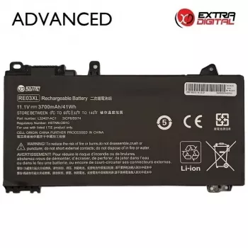 Extra Digital Advanced NB462551 Batteria di ricambio per HP RE03XL – 3700mAh 11.55V Li-Ion, 3 celle, nero