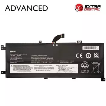 Extra Digital Advanced NB482887 batteria ricaricabile per laptop per Lenovo L18M4P90, 2900mAh, Li-ion, 15.36V, 44.5Wh, 4 celle, nero