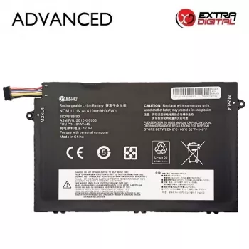Extra Digital Advanced batteria sostitutiva per Lenovo ThinkPad T470 T480 A475 A485 T570 T580 P51S P52S, 01AV445, 4100mAh, 11.4V, Li-ion, 6 celle, nero