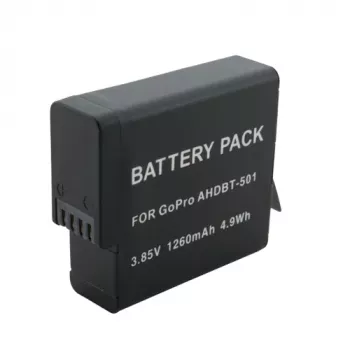 Extra Digital AHDBT-501 Batteria ricaricabile Li-ion per fotocamera 1260mAh per GoPro HERO5/6/7 Black e HERO (2018)