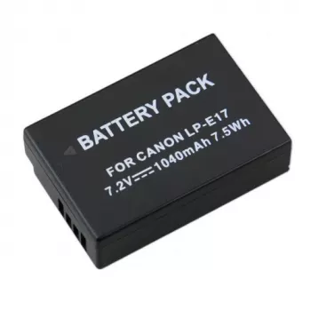 EXTRA DIGITAL Canon LP-E17 Batteria ricaricabile di ricambio (senza chip, 7,2 V, 1300 mAh, Li-Ion, Nero)