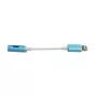 EXTRA DIGITAL Adattatore da Lightning a jack cuffie 3,5 mm – bianco, cavo 10 cm, DAC, compatibile MFi