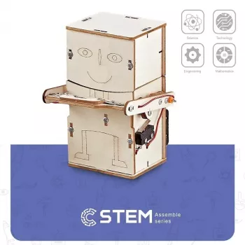 EXTRA DIGITAL kit in legno salvadanaio robot, modello didattico