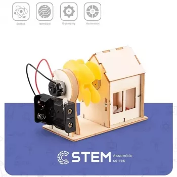 EXTRA DIGITAL kit di costruzione in legno turbina eolica, modello didattico