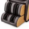 EXTRALINK Poltrona massaggiante 3D Zero Gravity con accenti in legno, nero/marrone