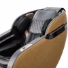 EXTRALINK Poltrona massaggiante 3D Zero Gravity con accenti in legno, nero/marrone