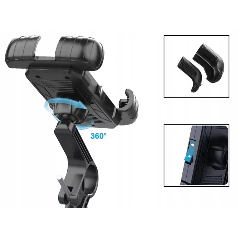 Supporto da manubrio antiurto Extralink per smartphone - nero