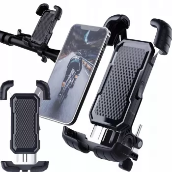 Supporto da manubrio antiurto Extralink per smartphone - nero