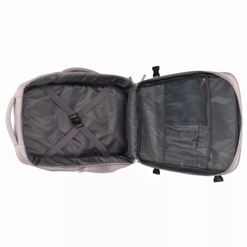 EXTRALINK Black Forest KM03 zaino da cabina 45x20x30 cm con 2 beauty case – grigio