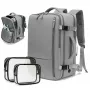 EXTRALINK Black Forest KM03 zaino da cabina 45x20x30 cm con 2 beauty case – grigio