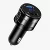 EXTRALINK Trasmettitore FM Bluetooth con 2x Caricabatterie USB, Vivavoce, Nero