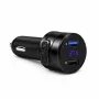 EXTRALINK Trasmettitore FM Bluetooth con 2x Caricabatterie USB, Vivavoce, Nero
