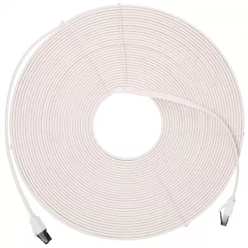 EXTRALINK Cavo piatto CAT.8 U/FTP 20m 40G, schermato, cavo patch, rame, bianco