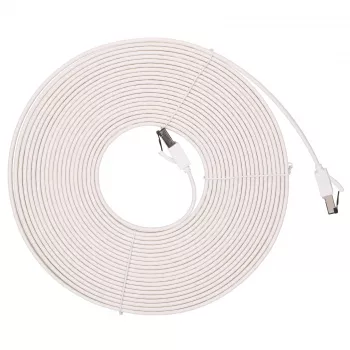 EXTRALINK cavo patch Ethernet piatto Cat.8 U/FTP 10m 40Gbps bianco