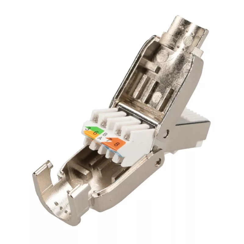 Extralink CAT6A Connettore RJ45 senza attrezzi – UTP 8P8C dorato connettore Ethernet 10Gbps