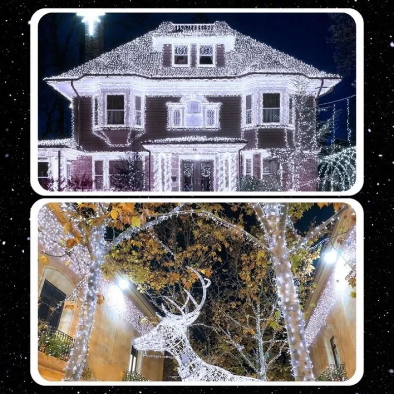 EXTRALINK illuminazione natalizia 300 LED esterno interno bianco freddo 21,7m
