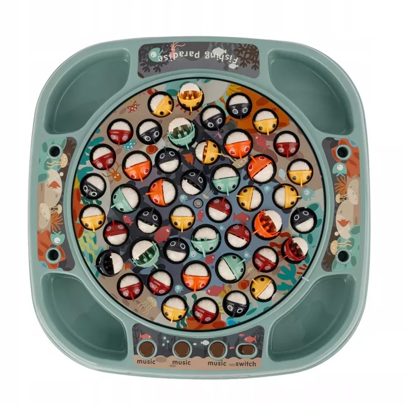 EXTRALINK gioco di pesca gioco di abilità 45 pesci + 4 canne da pesca musica