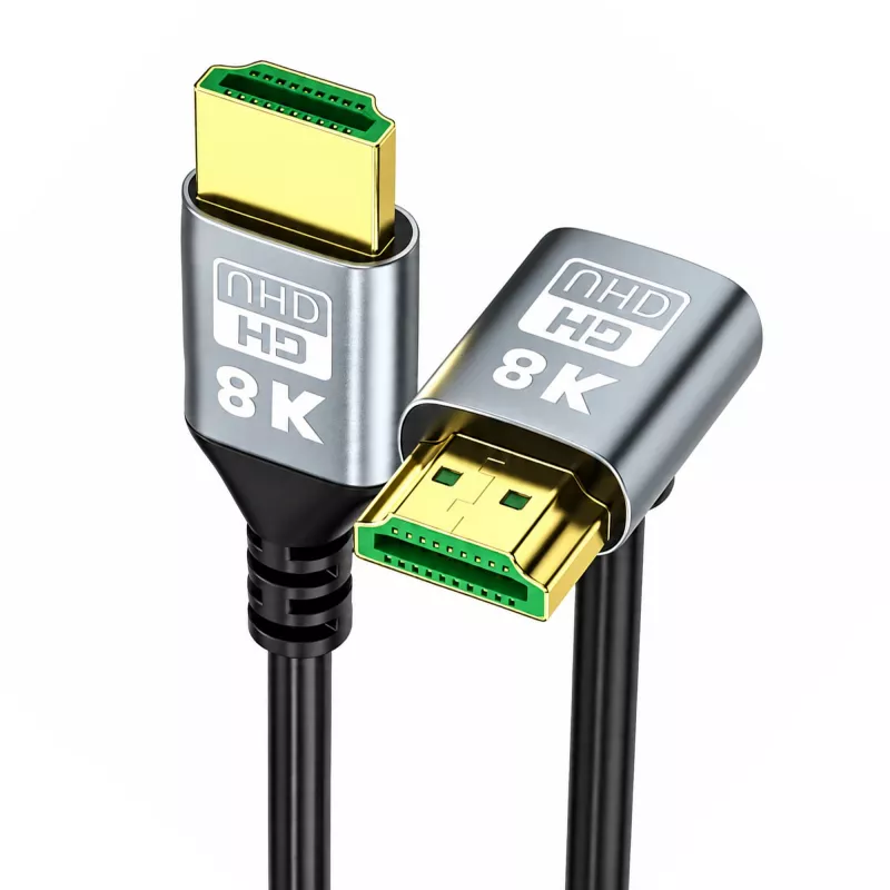 EXTRALINK Cavo HDMI 2.1 8K HDR 2M ad Angolo Verso l'Alto Nero
