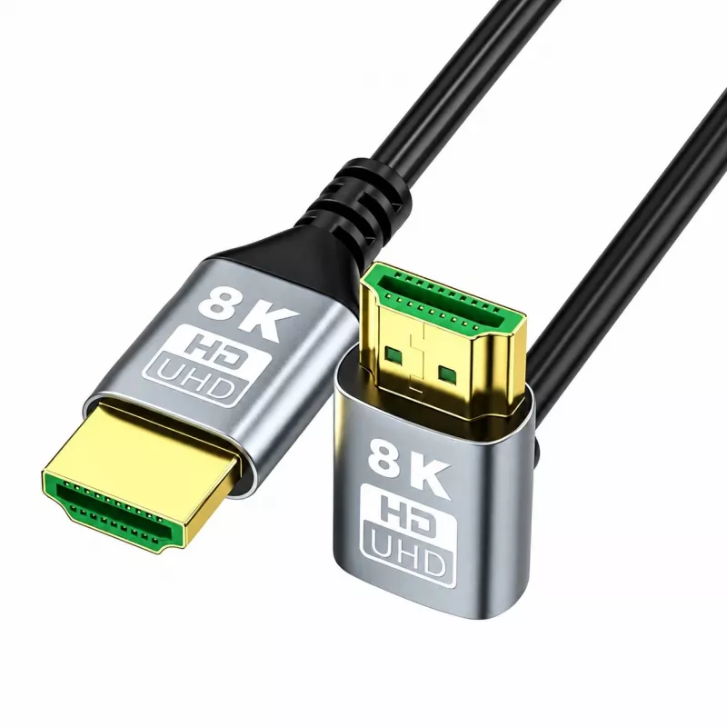 EXTRALINK Cavo HDMI 2.1 8K HDR 2M ad Angolo Verso l'Alto Nero