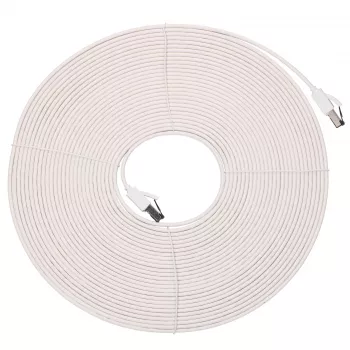 EXTRALINK Cavo patch LAN Cat.8 U/FTP 15m 40G piatto, schermato, a nastro, rame, bianco