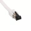 Cavo patch LAN EXTRALINK Cat.8 U/FTP 2m 40G piatto, schermato, coppie schermate con foglio, rame, bianco