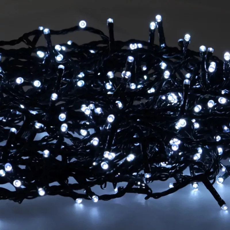 Extralink catena luminosa LED 200 LED bianco freddo 10m + 3m IP44 interno/esterno