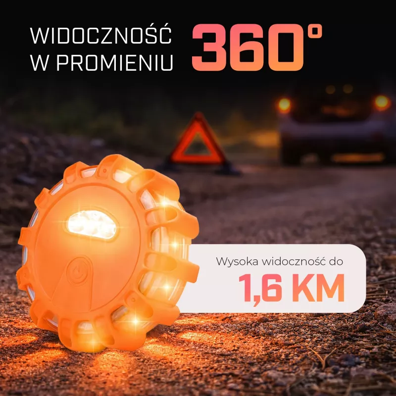 Extralink Smartlife luce di segnalazione LED, USB-C, ambra, IP67