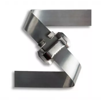 Extralink nastro in acciaio inox 0,7 mm, per montaggio su pali elettrici, 20 mm x 0,7 mm, 50 m