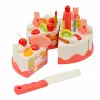 EXTRALINK TOYS Set gioco taglio torta di compleanno - 37 pezzi giocattolo da cucina per bambini dai 3 anni