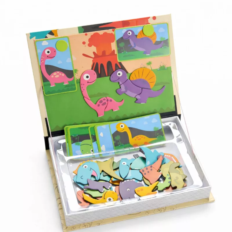 EXTRALINK TOYS Magnetic Puzzle Book 64 pezzi dinosauri