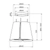 Faber Beat Titanium Matt F45 cappa aspirante a parete, 45 cm, 630 m³/h, LED