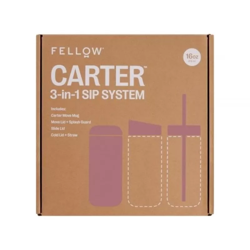 Fellow Carter Move Mug 3-in-1 473 ml tazza termica con 3 coperchi Powder Pink