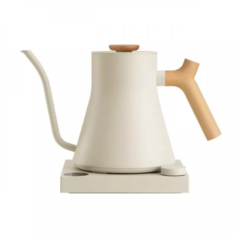 Fellow Stagg EKG PRO Bollitore elettrico pour-over 900ml sesamo-beige con manico in legno